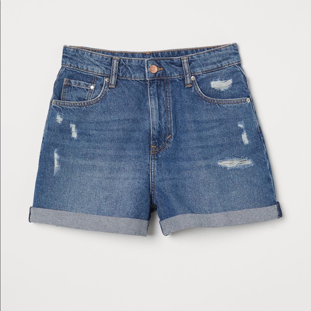 H&M mom fit denim shorts